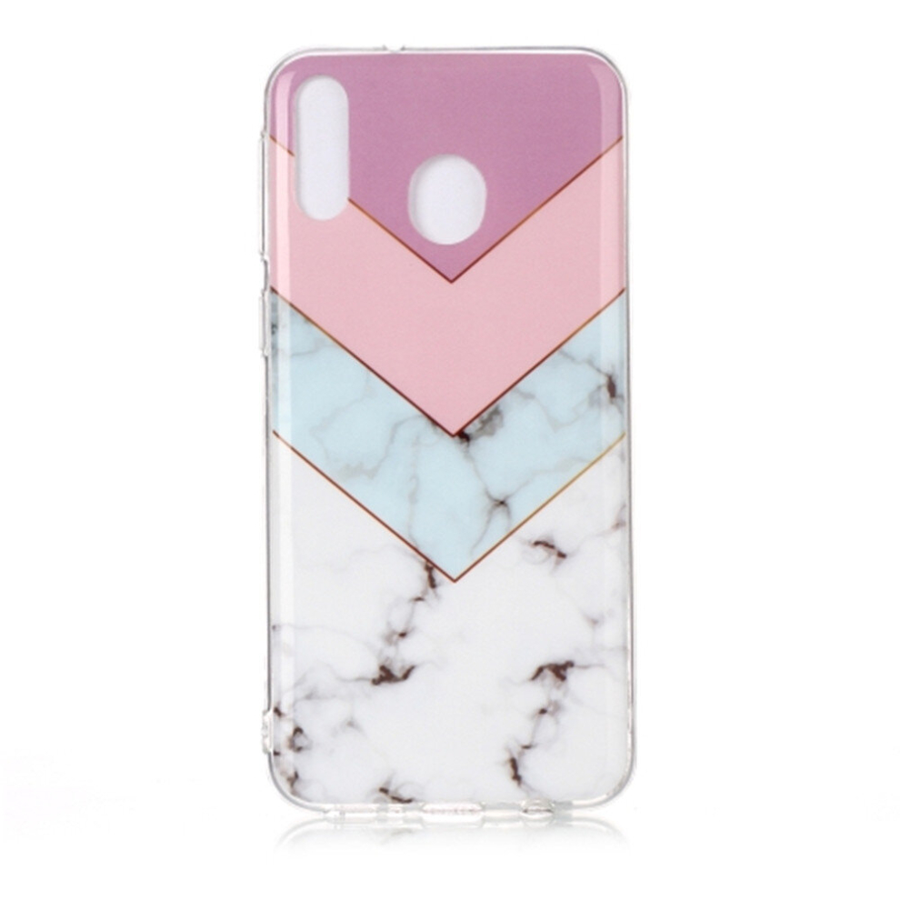 2 Pcs For Galaxy M20 Coloured Drawing Pattern Imd Workmanship Soft Tpu Protective Case(Tricolor) 8881471526860