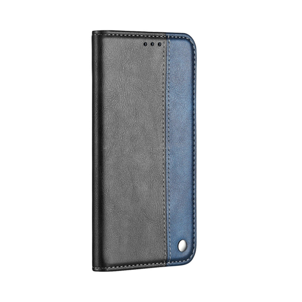 Business Solid Color Stitching Horizontal Flip Leather Case For Galaxy A50, With Holder & Card Slots & Wallet & Lanyard (Blue) Blue 8881471522473
