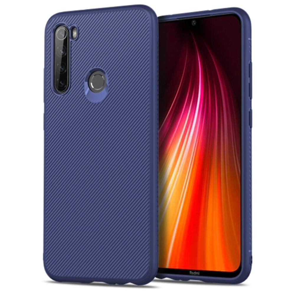 For Xiaomi Redmi Note 8 Lenuo Leshen Series Stripe Texture Tpu Protective Case(Blue) Blue 8881471525177