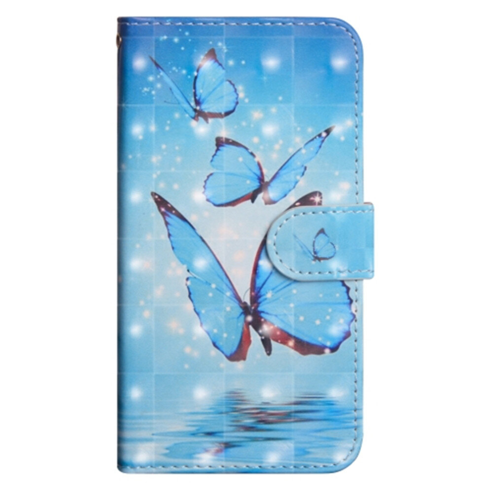 3D Painting Pattern Horizontal Flip Tpu + Pu Leather Case With Holder & Card Slots & Wallet For Galaxy S8(Three Butterfly) 8881471527386
