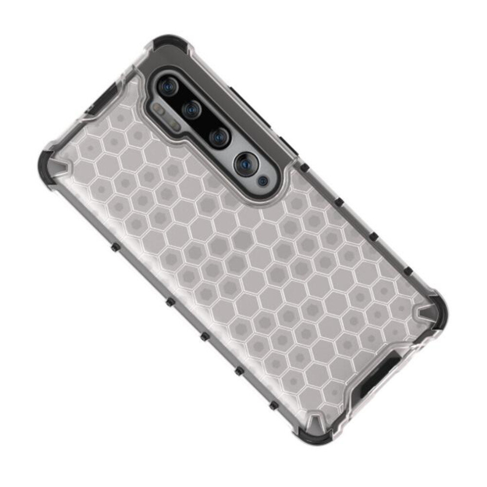2Pcs For Xiaomi Mi Note10 Pro Shockproof Honeycomb Pc + Tpu Case(White) White 8881471529496