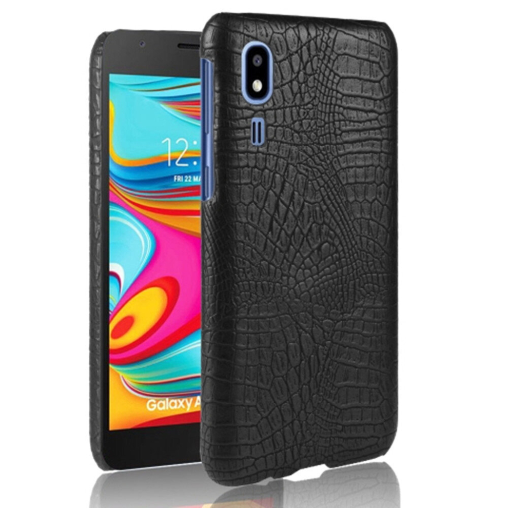 Crocodile Texture Shockproof Pc + Pu Case For Galaxy A2 Core(Black) Black 8881471532663
