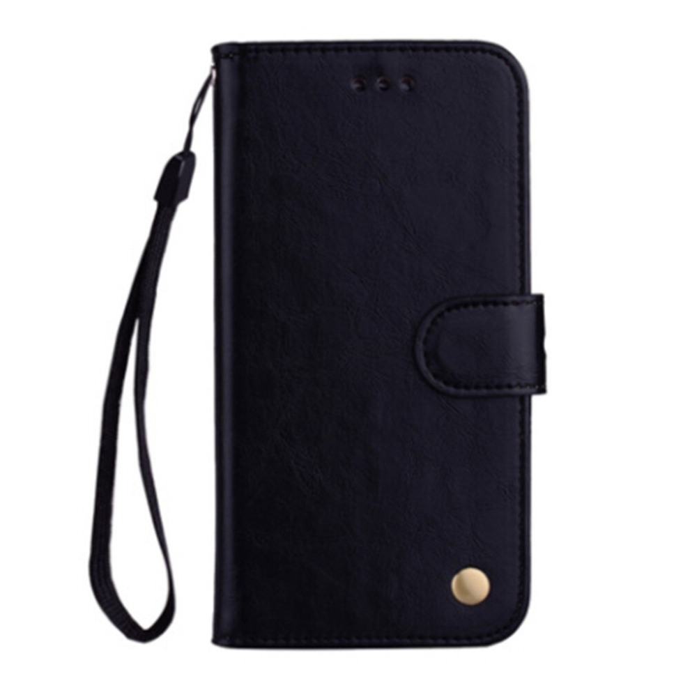 Business Style Oil Wax Texture Horizontal Flip Leather Case For Huawei Y6 (2019) / Honor 8A, With Holder & Card Slots & Wallet (Black) Black 8881471529458