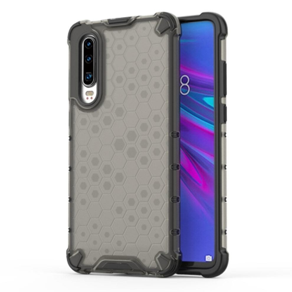 2 Pcs Shockproof Honeycomb Pc + Tpu Protective Case For Huawei P30 Pro(Black) Black 8881471527737
