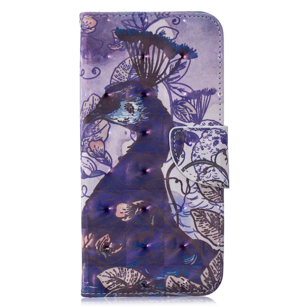 3D Colored Drawing Pattern Horizontal Flip Leather Case For Samsung Galaxy A50, With Holder & Card Slots & Wallet(Peacock) 8881471522619