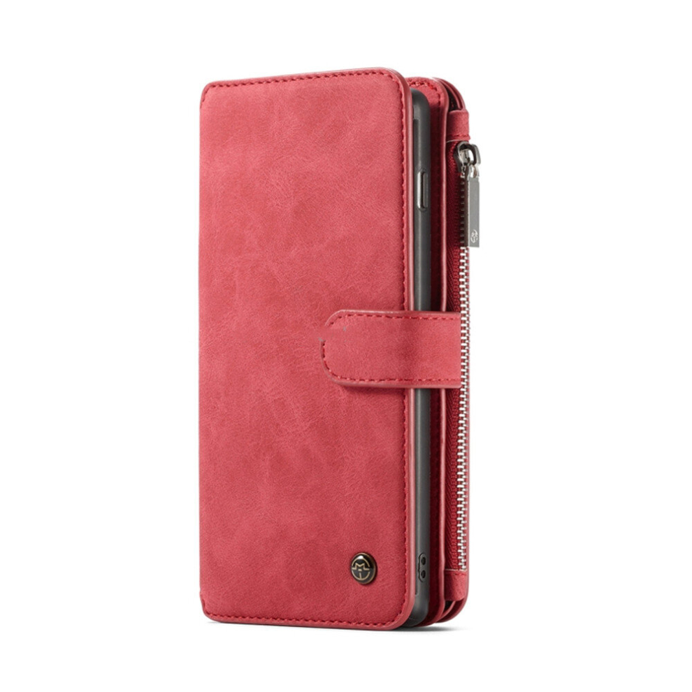 Crazy Horse Texture Detachable Multifunctional Horizontal Flip Leather Case For Galaxy S10, With Card Slot & Holder & Zipper Wallet & Photo Frame ( Red 8881471523272