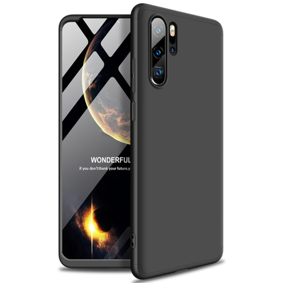 Three Stage Splicing Full Coverage Pc Case For Huawei P30 Pro - 05 - Black 8881471522404