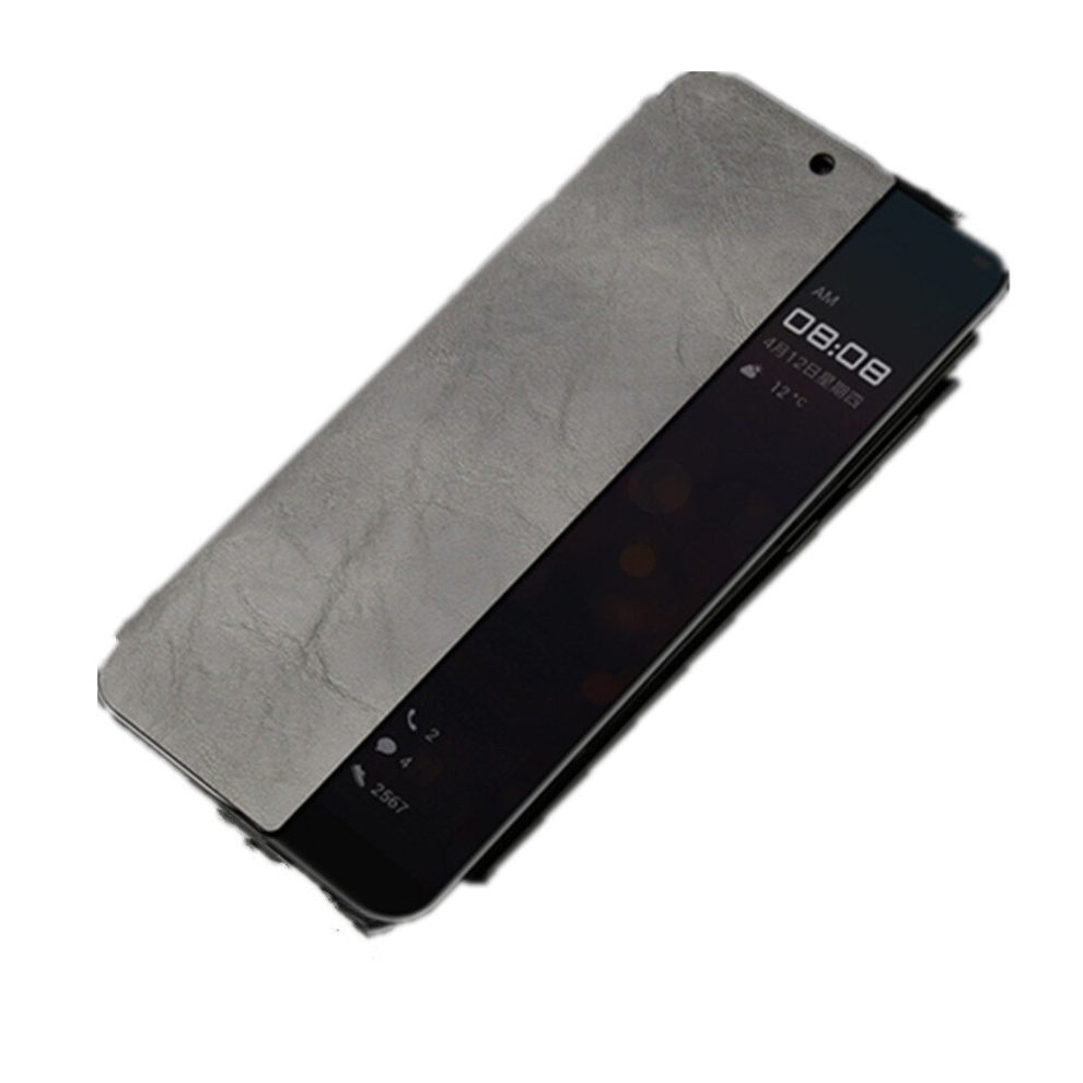 Horizontal Flip Pu Leather Case For Huawei P20 Pro, With Smart View Window & Sleep Wake-Up Function (Grey) Grey 8881471528789