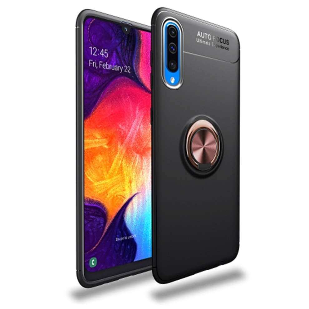Shockproof Tpu Case For Galaxy A50, With Holder(Black ) Gold 8881471526341