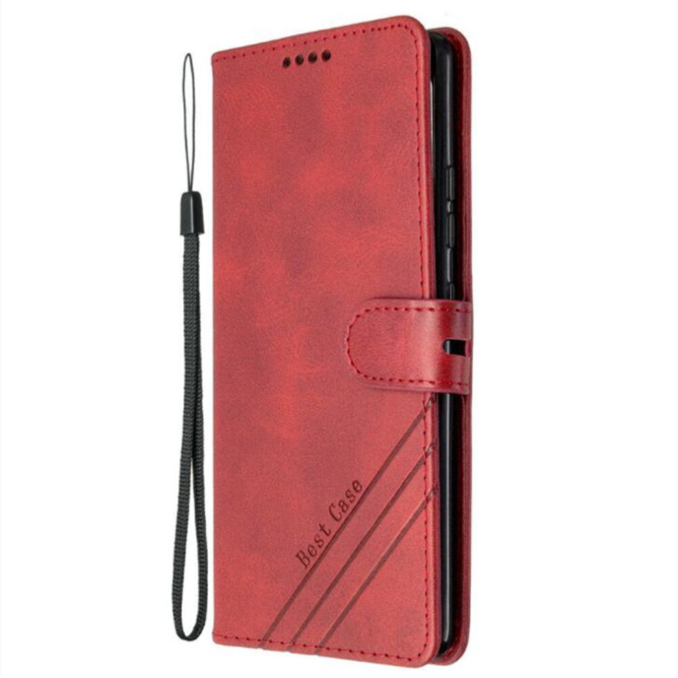 For Mi Note 7 Stitching Style Cow Texture Horizontal Flip Pu Leather Case With Holder & Card Slot & Lanyard(Red) Red 8881471533042