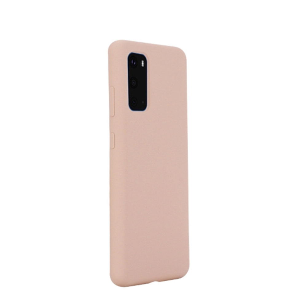 3Pcs For Galaxy S20 Solid Color Liquid Silicone Shockproof Full Coverage Protective Case(Pink) Pink 8881471529663