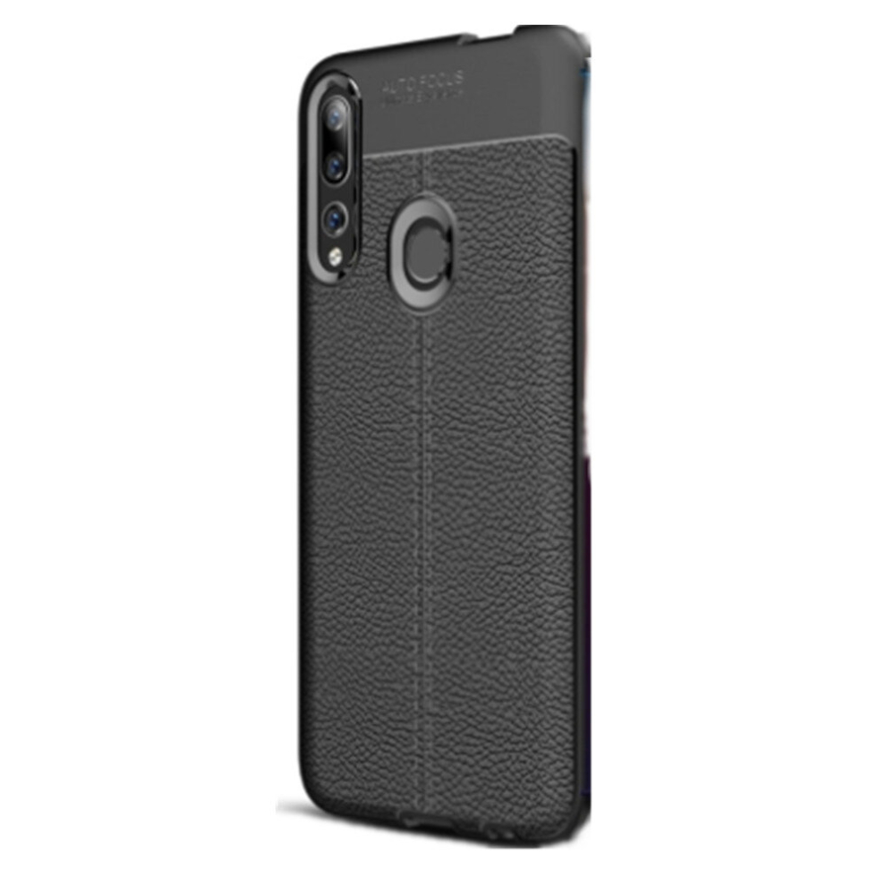 2Pc Litchi Texture Tpu Shockproof Case For Huawei Y9 Prime 2019 / P Smart Z(Red) Red 8881471525283