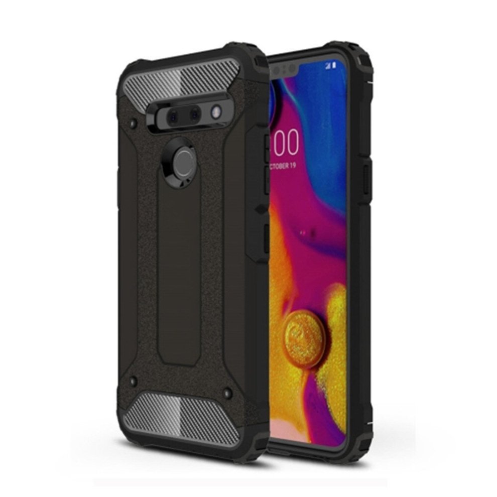 2 Pcs Magic Armor Tpu + Pc Combination Case For Lg G8 Thinq (Black) Black 8881471530645
