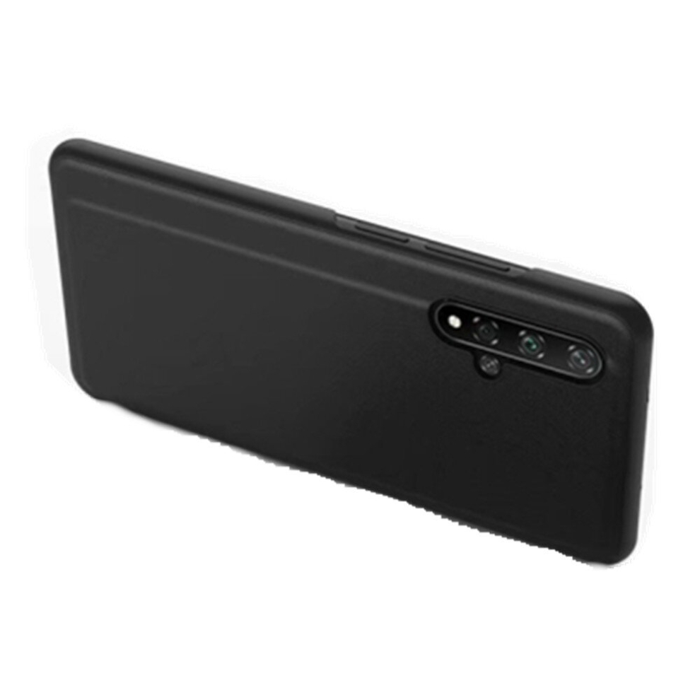 2Pc Plating Mirror Left And Right Flip Cover With Bracket Holster For Huawei P20 Lite 2019 / Nova 5I(Black) Black 8881471526143