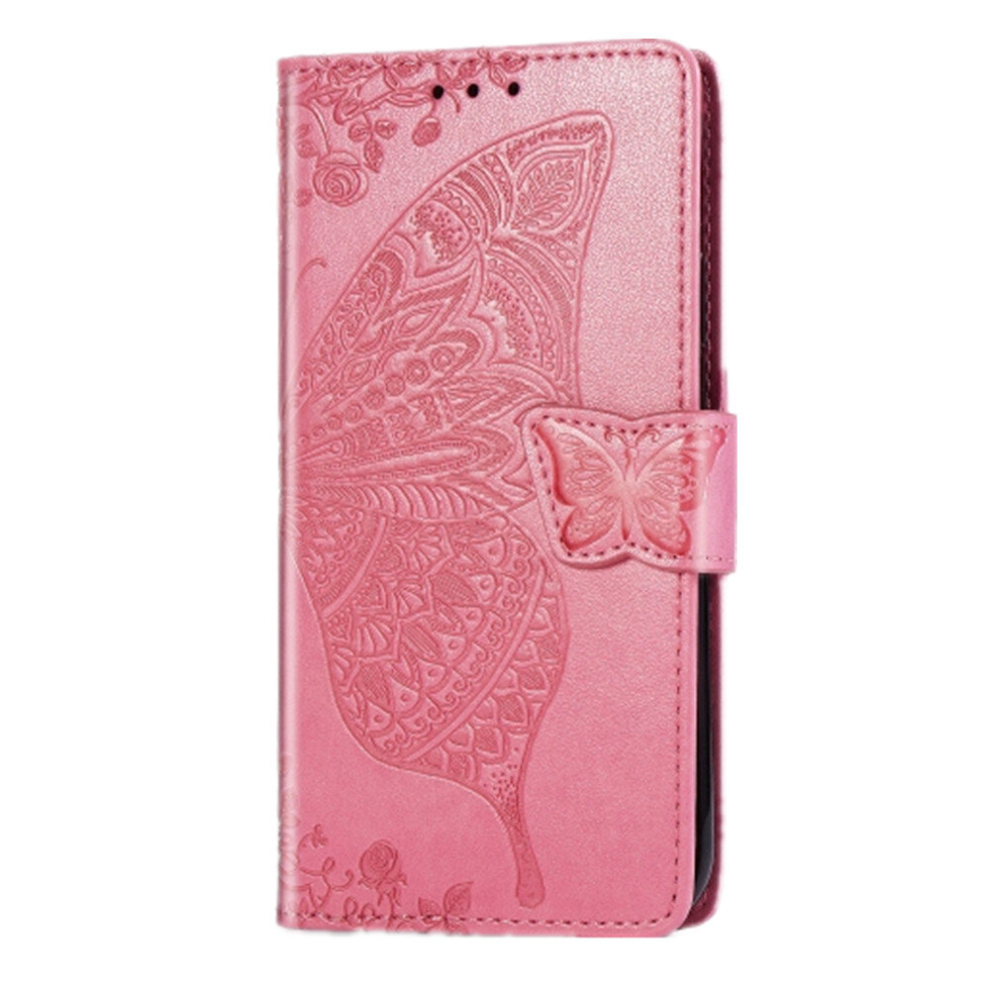 Butterfly Love Flowers Embossing Horizontal Flip Leather Case For Galaxy A70, With Holder & Card Slots & Wallet & Lanyard (Pink) Pink 8881471523852