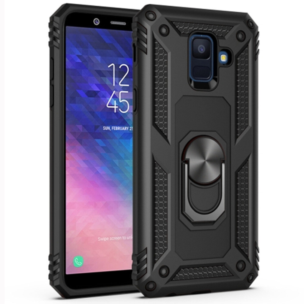 Armor Shockproof Tpu + Pc Protective Case For Galaxy A6 (2018), With 360 Degree Rotation Holder (Black) Black 8881471530188
