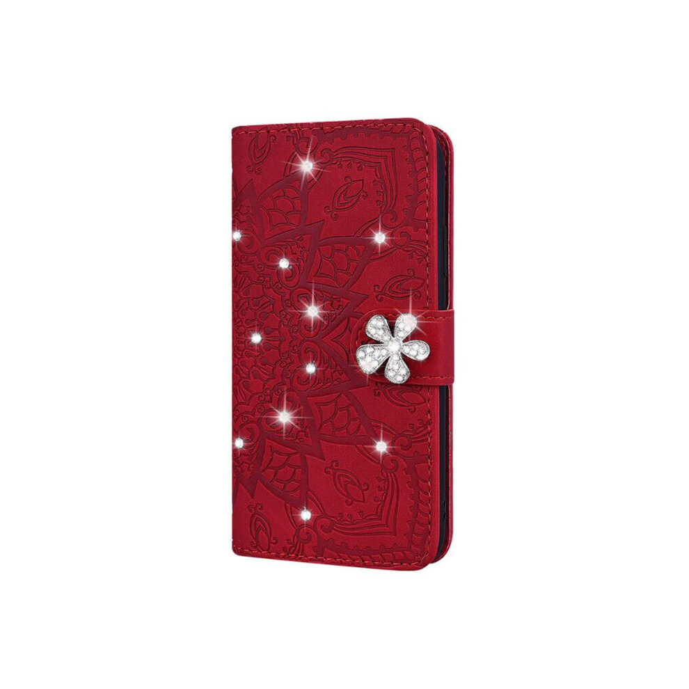 For Xiaomi Redmi K20 / K20 Pro Calf Pattern Diamond Mandala Double Folding Design Embossed Leather Case 8881471533073