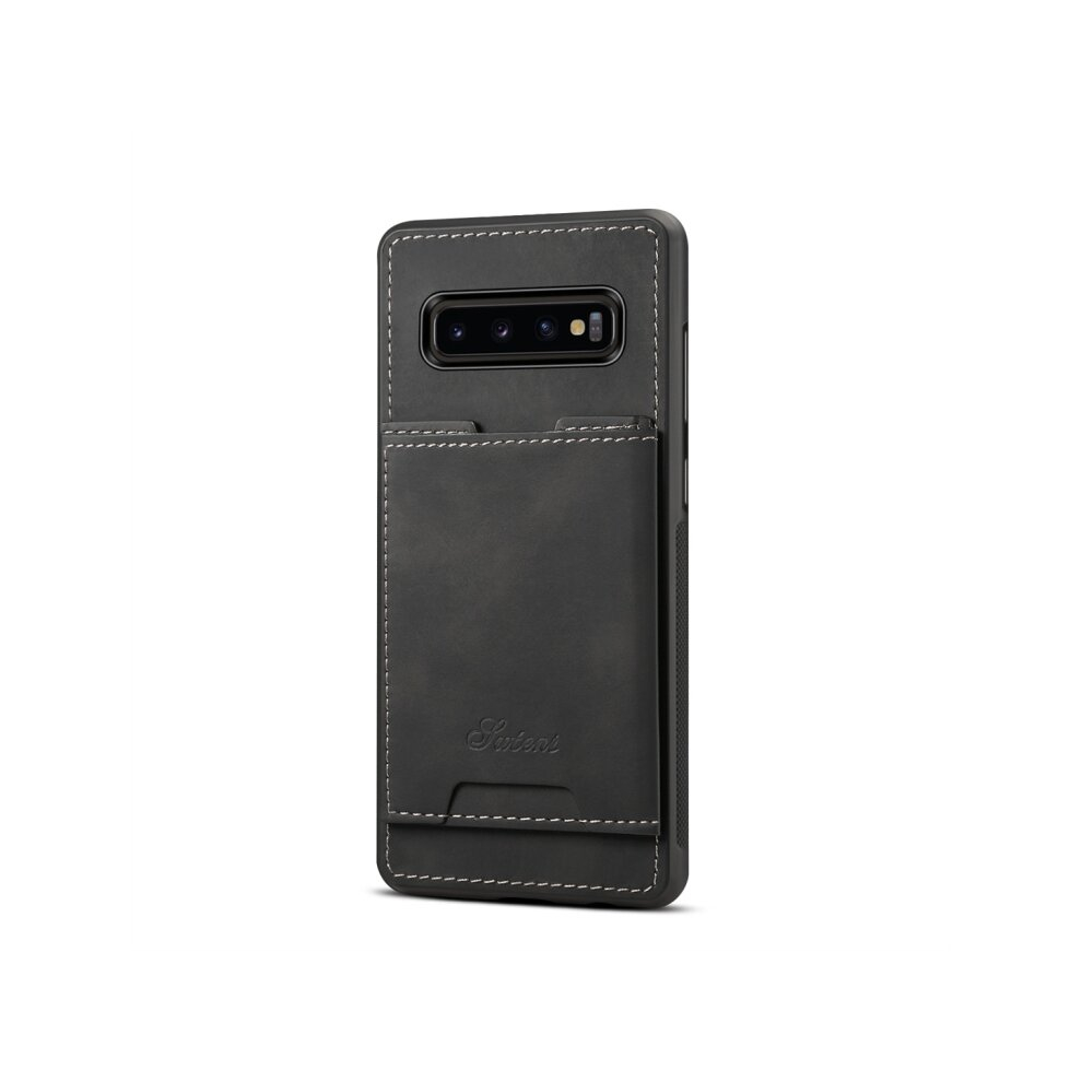 Pu + Tpu Protective Case With Card Slots For Galaxy S10+(Black) Black 8881471532755