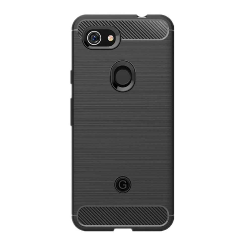 Brushed Texture Carbon Fiber Tpu Case For Google Pixel 3A(Black) Black 8881471531819