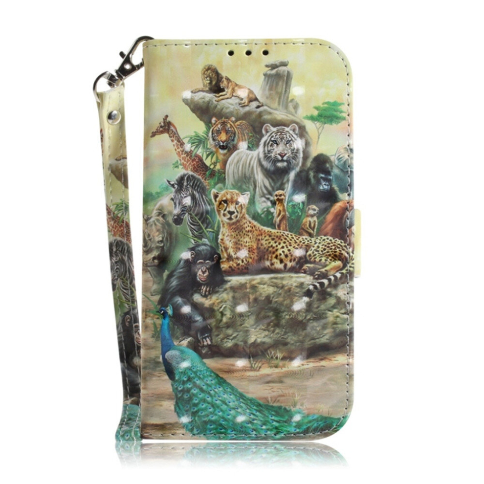 For Galaxy A51 3D Painting Pattern Coloured Drawing Horizontal Flip Leather Case With Holder & Card Slots & Wallet(Zoo) 8881471530690