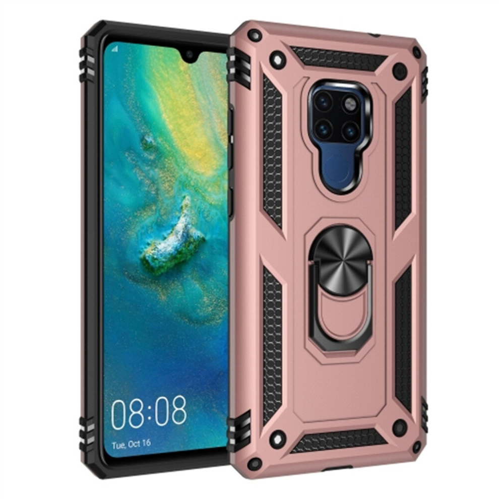 For Huawei Mate 20 Armor Shockproof Tpu + Pc Protective Case With 360 Degree Rotation Holder (Rose ) Gold 8881471525665