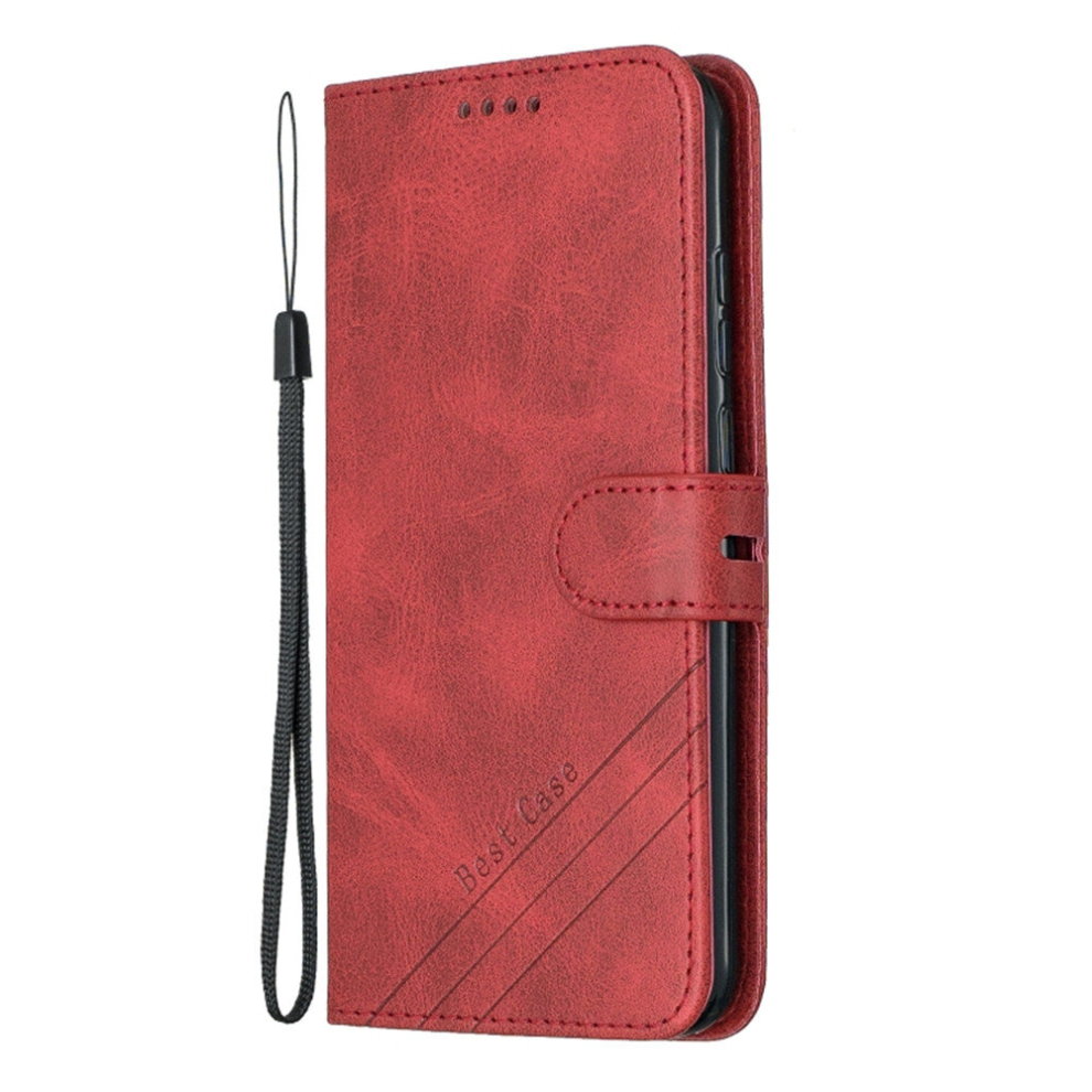 For Huawei Y7 2019 / Enjoy 9Stitching Style 2-Color Cow Texture Horizontal Flip Pu Leather Case With Holder & Card Slot & Lanyard(Red) Red 8881471532823