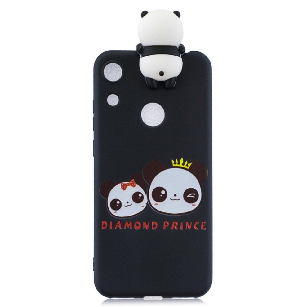2 Pcs For Huawei Honor 8A Shockproof Cartoon Tpu Protective Case(Two Pandas) 8881471529083