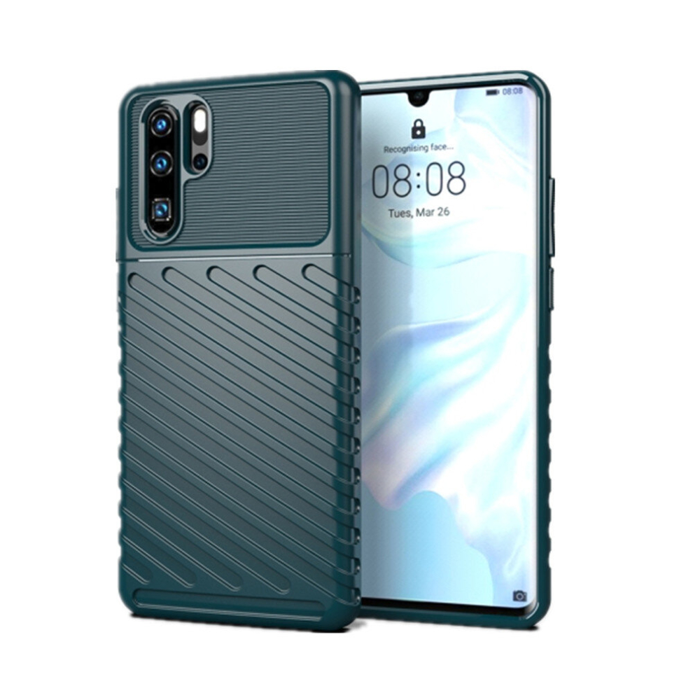 2 Pcs For Huawei P30 Pro Thunderbolt Shockproof Tpu Soft Case(Green) Green 8881471533059