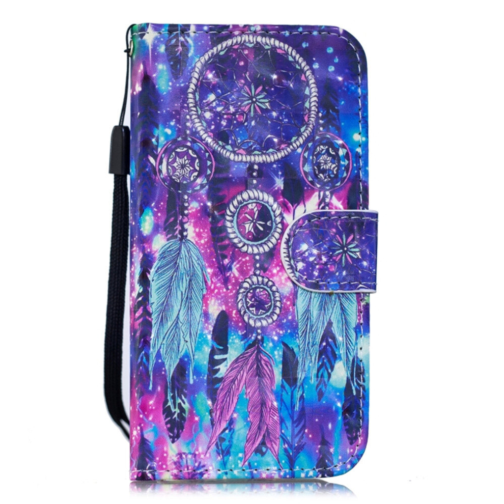 3D Painting Pattern Coloured Drawing Horizontal Flip Pu Leather Case With Holder & Card Slots & Wallet For Redmi Note 7(Starry Wind Chime) 8881471533103