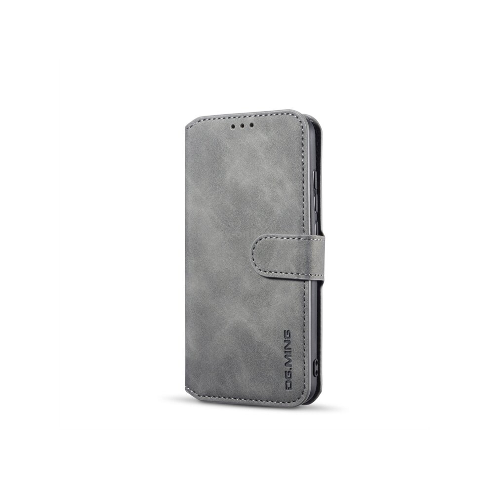 Dg.ming Retro Oil Side Horizontal Flip Case For Xiaomi Redmi 6 Pro / Mi A2 Lite, With Holder & Card Slots & Wallet (Grey) Grey 8881471525948
