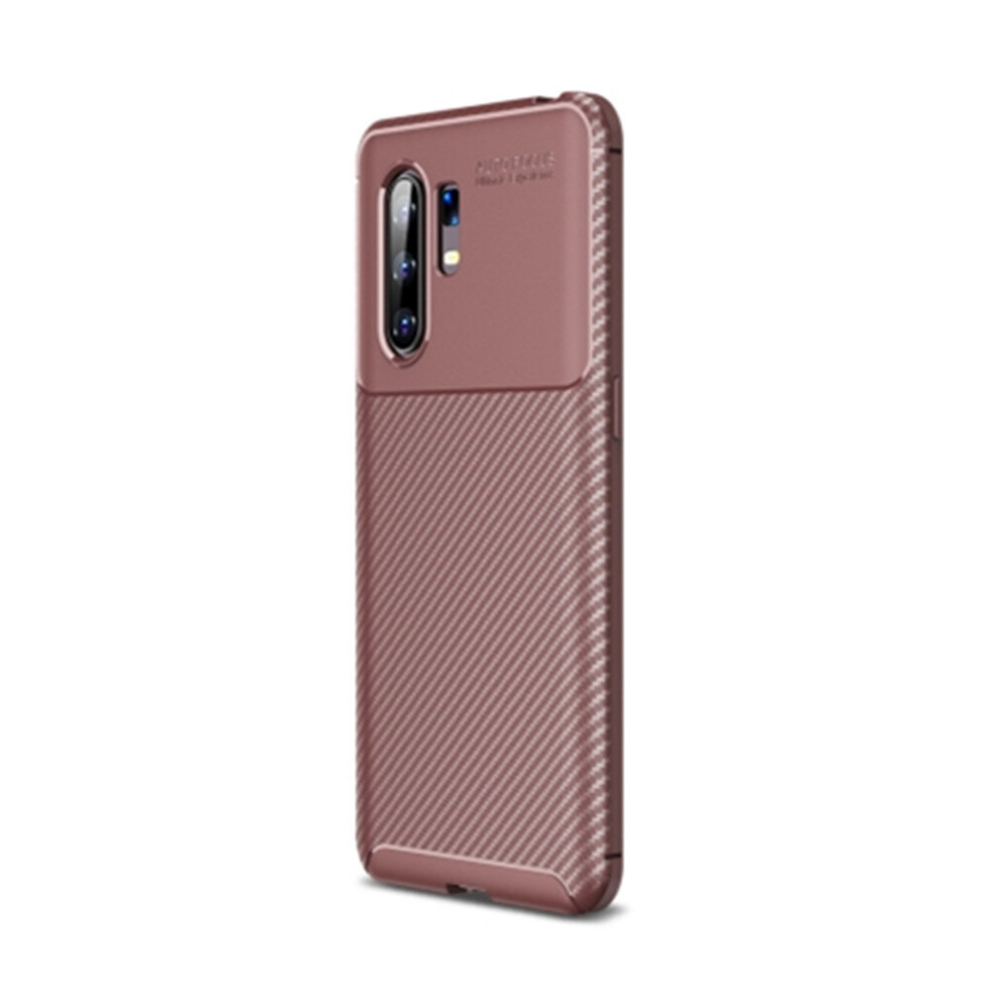 2Pc For Vivo X30 Pro Carbon Fiber Texture Shockproof Tpu Case(Brown) Brown 8881471530058