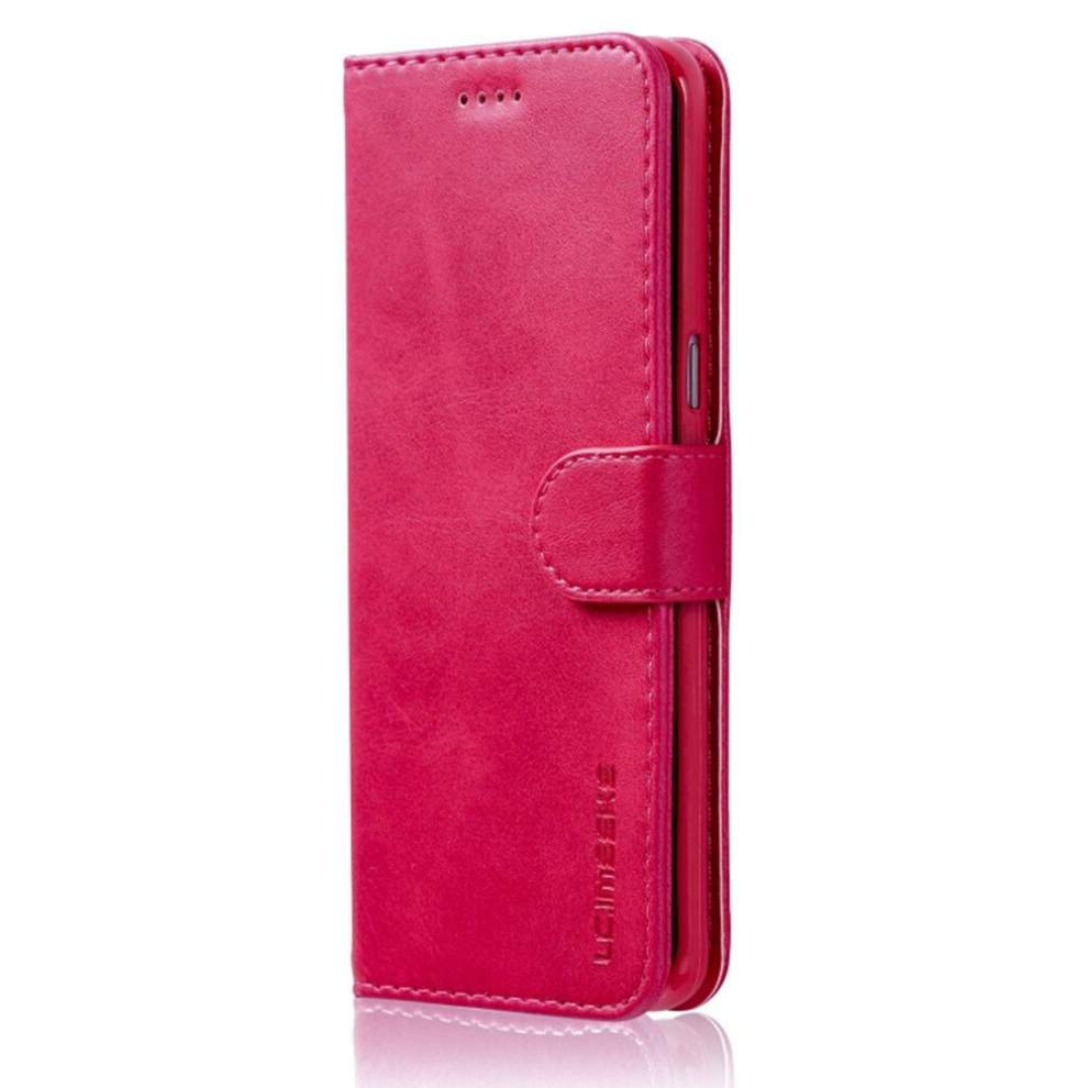 For Galaxy S8 Calf Texture Horizontal Flip Leather Case, With Holder & Card Slots & Wallet(Rose ) Red 8881471526488