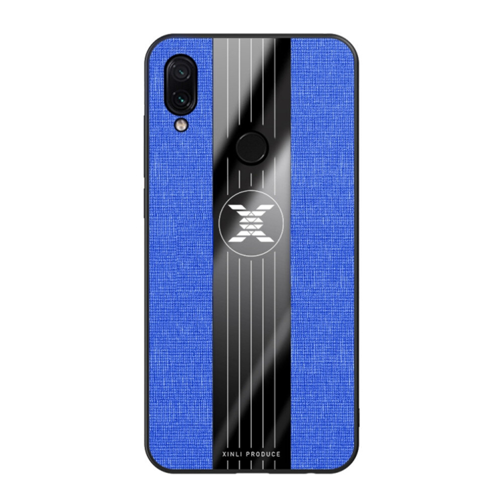 For Xiaomi Redmi Note 7 Xinli Stitching Cloth Texture Shockproof Tpu Protective Case(Blue) Blue 8881471523494