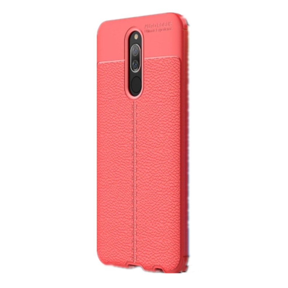 For Xiaomi Mi 8 Litchi Texture Tpu Shockproof Case(Red) Red 8881471525719