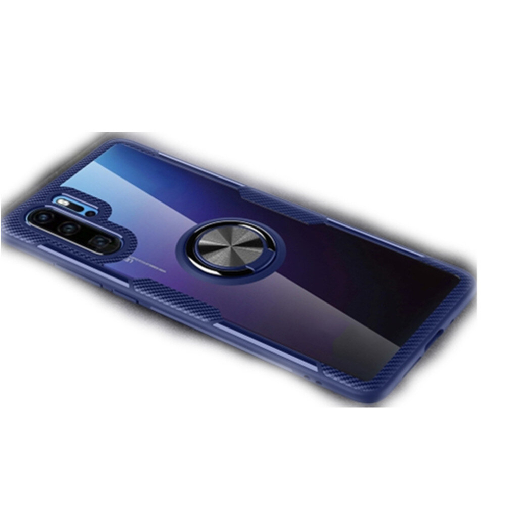 Scratchproof Tpu + Acrylic Ring Bracket Protective Case For Huawei P30 Pro(Blue) Blue 8881471530751