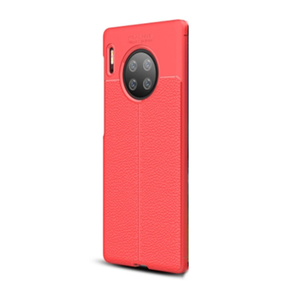2Pc For Huawei Mate 30 Pro Litchi Texture Tpu Shockproof Case(Red) Red 8881471522886