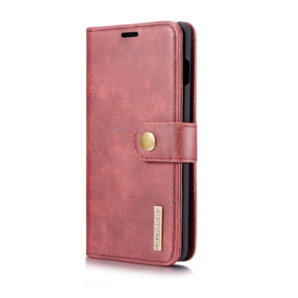 Crazy Horse Texture Flip Detachable Magnetic Leather Case For Galaxy S10 Plus, With Holder & Card Slots & Wallet (Red) Red 8881471529946