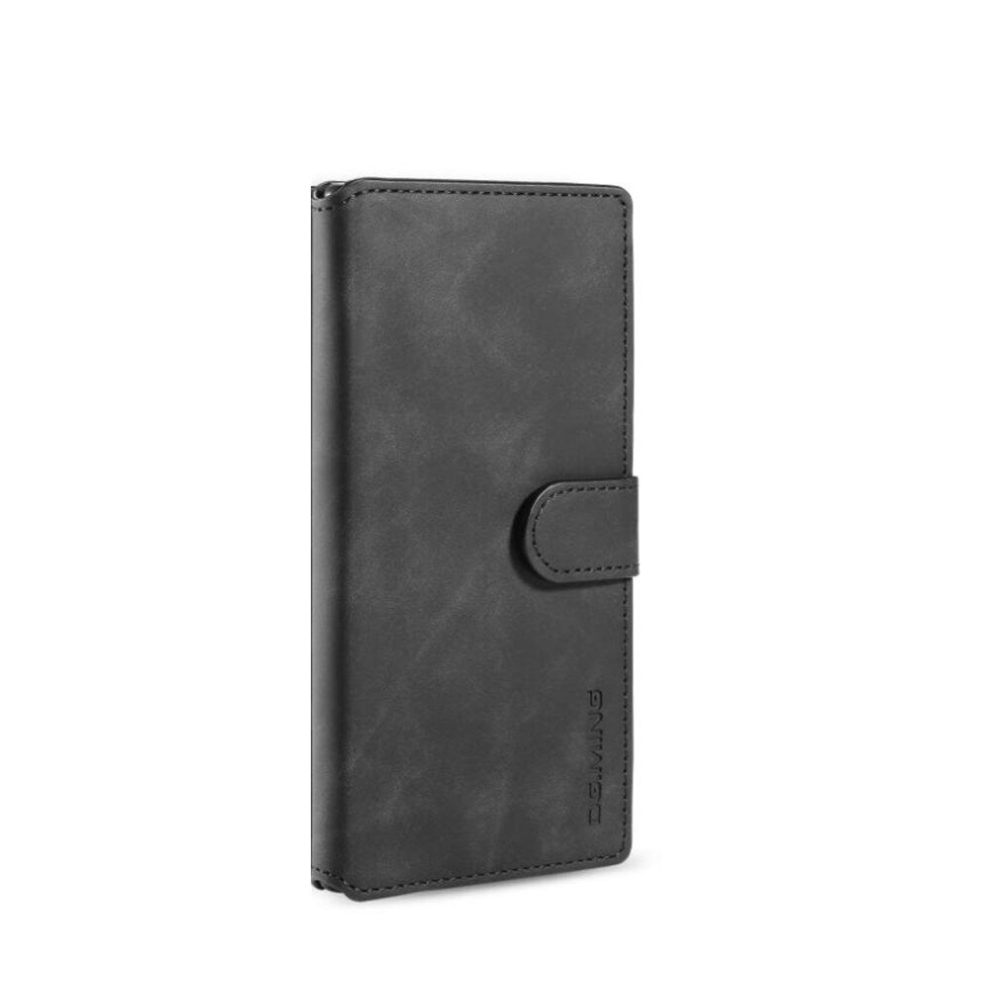 Retro Oil Side Horizontal Flip Case For Galaxy A20/A30/M10s, With Holder & Card Slots & Wallet(Black) Black 8881471530225