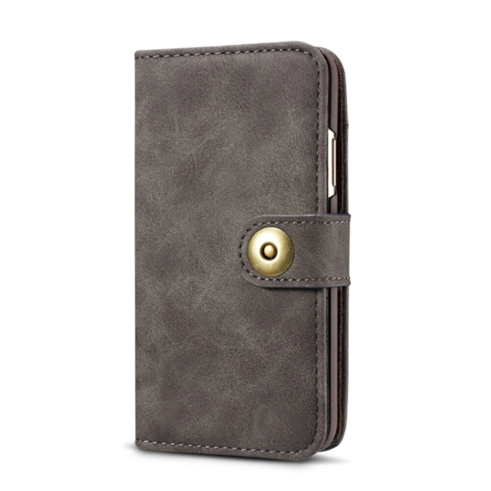 For Galaxy Note10 Retro Magnetic Detachable Horizontal Flip Leather Case, With Card Slots & Wallet & Photo Frame(Grey) Grey 8881471533714