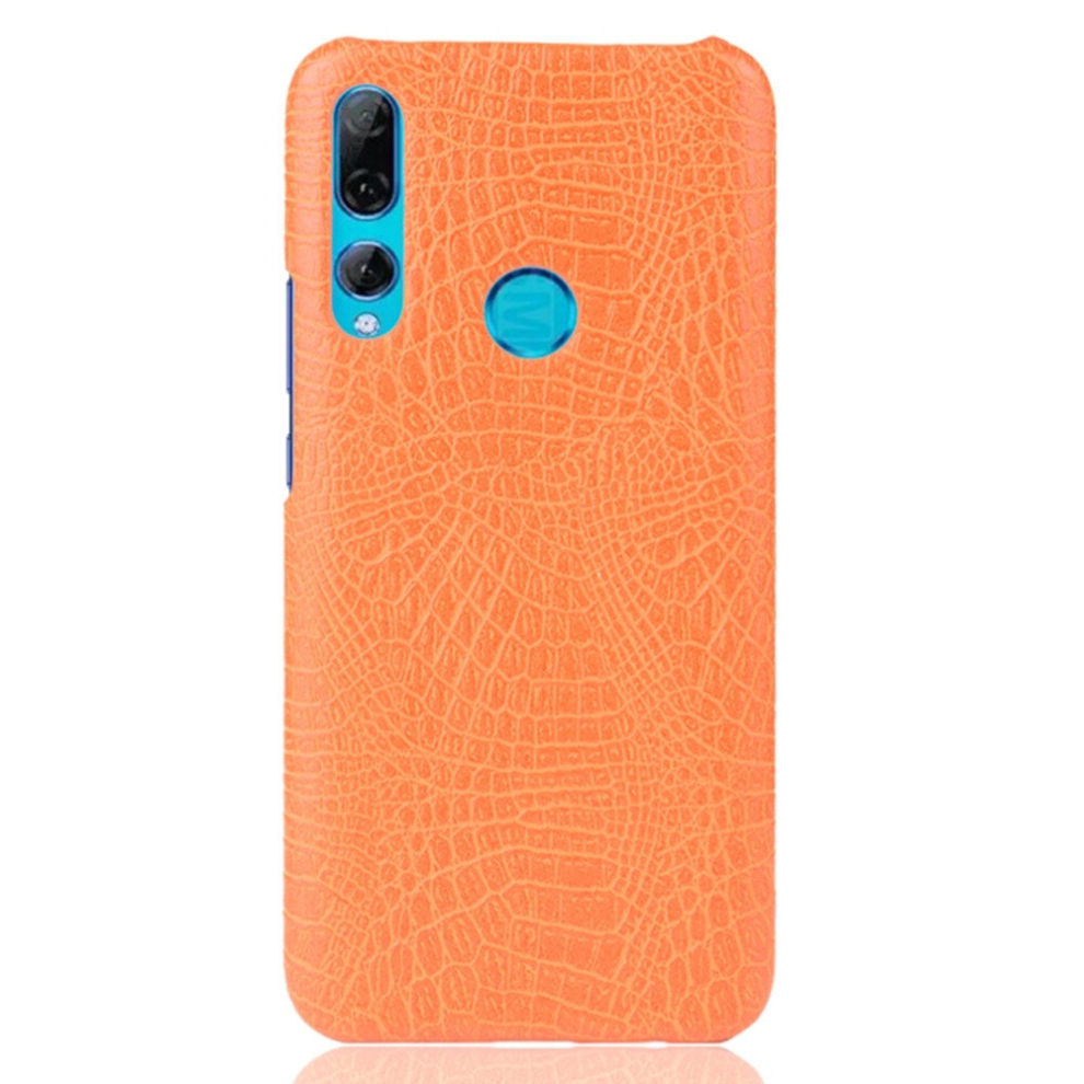 2 Pcs Shockproof Crocodile Texture Pc + Pu Case For Huawei Y9 Prime 2019(Orange) Orange 8881471532977