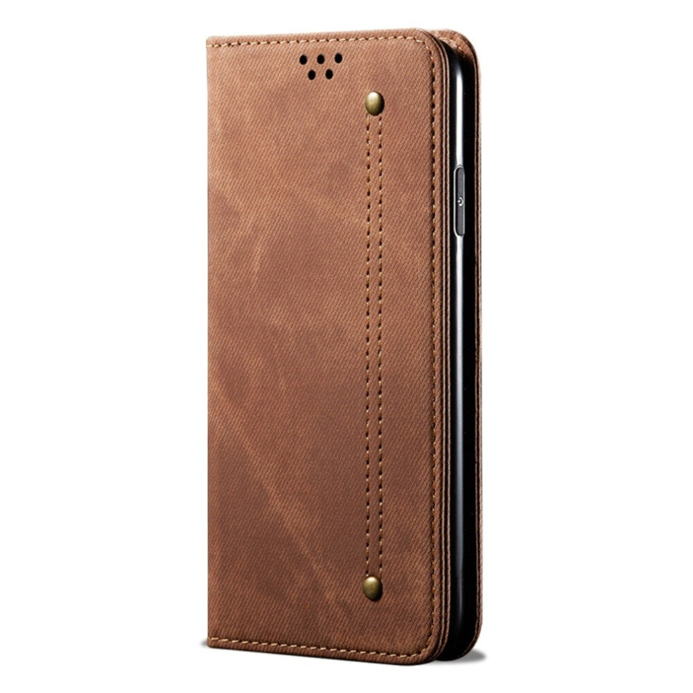 For Xiaomi Mi Cc9e / Mi A3 Denim Texture Casual Style Horizontal Flip Leather Case With Holder & Card Slots & Wallet(Brown) Brown 8881471523609
