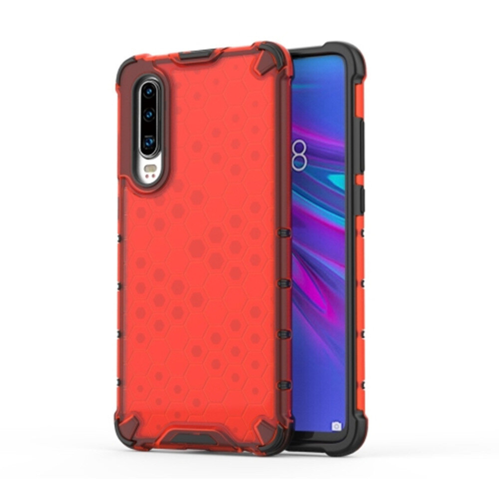 Shockproof Honeycomb Pc + Tpu Protective Case For Huawei P30 (Red) Red 8881471533462