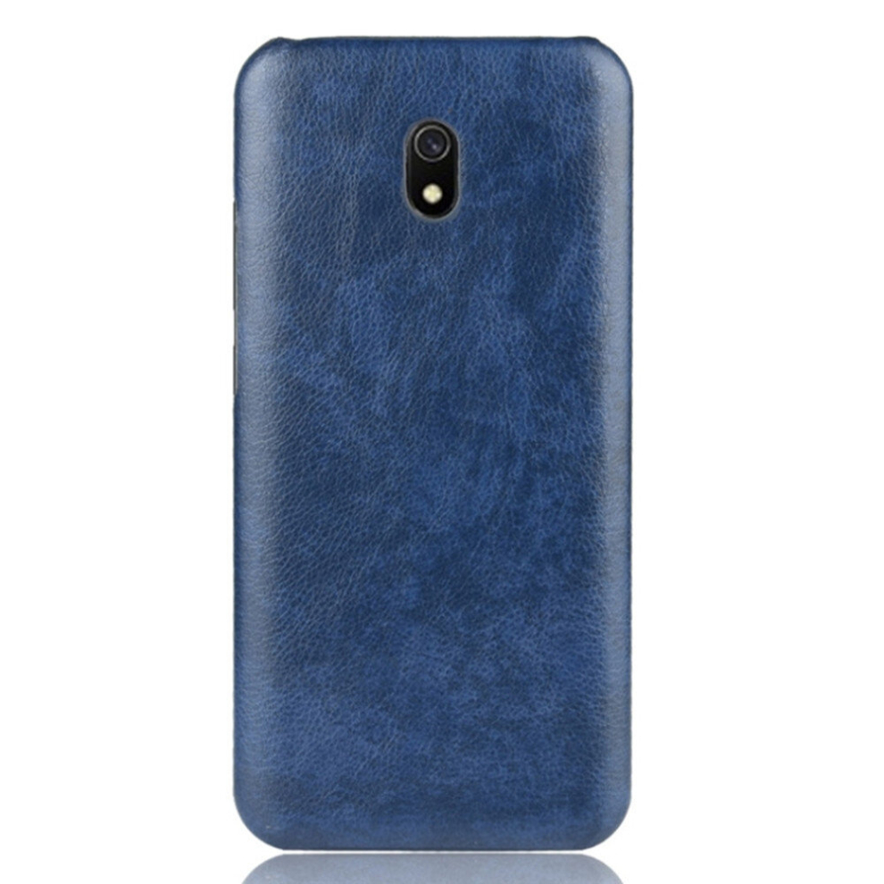 2 Pcs For Xiaomi Redmi 8A Shockproof Litchi Texture Pc + Pu Case(Blue) Blue 8881471531314