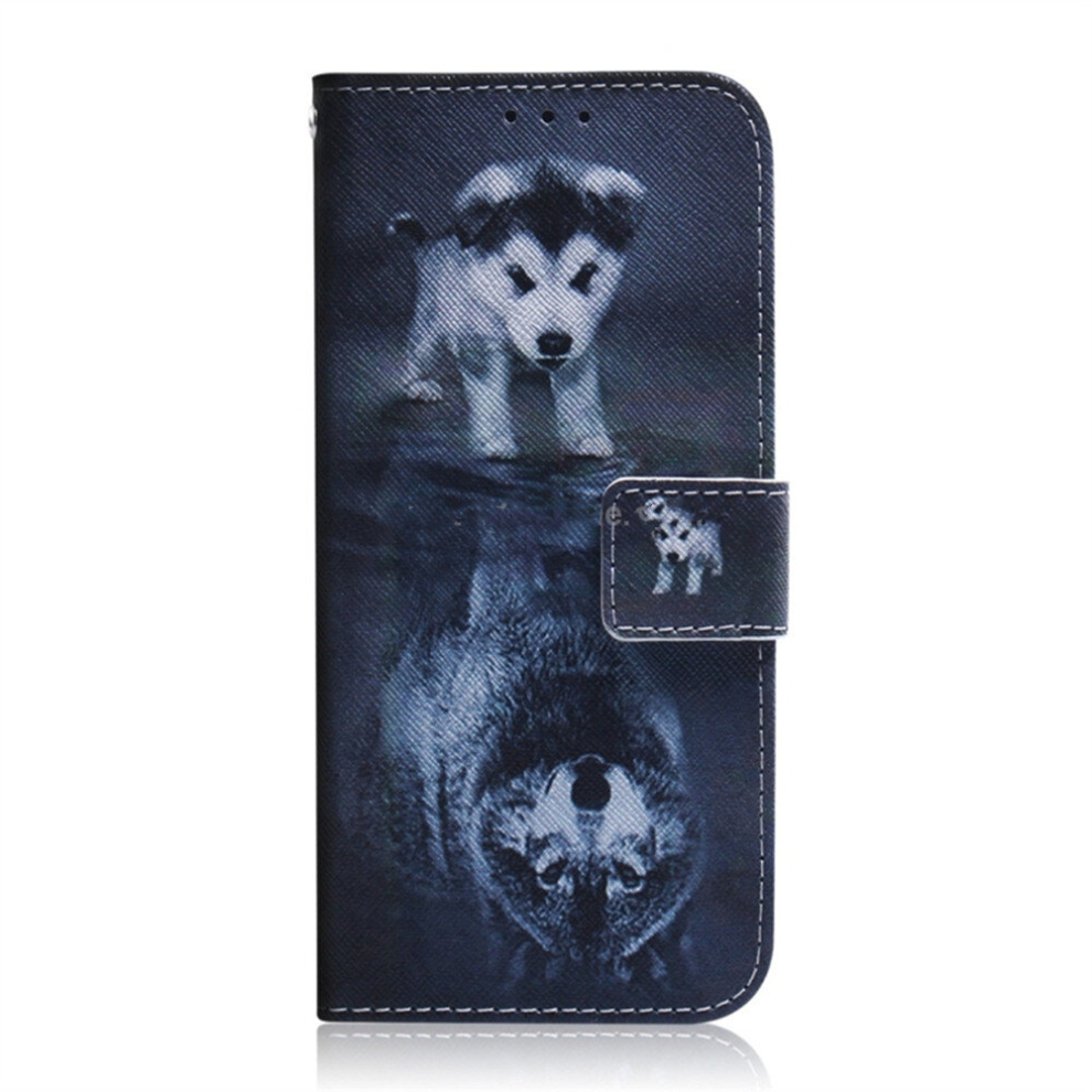 2 Pcs Wolf And Dog Pattern Coloured Drawing Horizontal Flip Leather Case For Galaxy A70, With Holder & Card Slots & Wallet 8881471530348