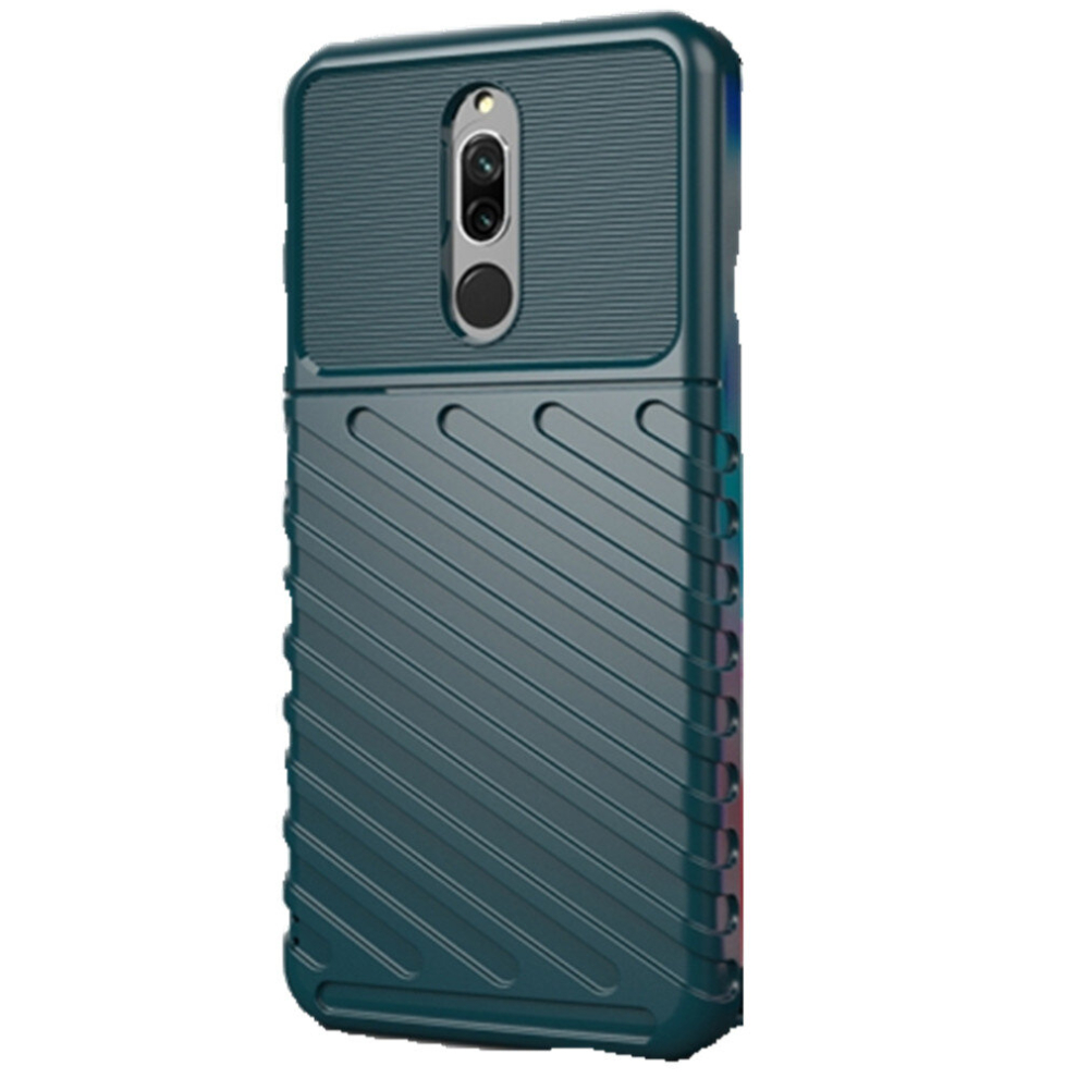 2Pc For Xiaomi Redmi 8 Thunderbolt Shockproof Tpu Soft Case(Green) Green 8881471531932