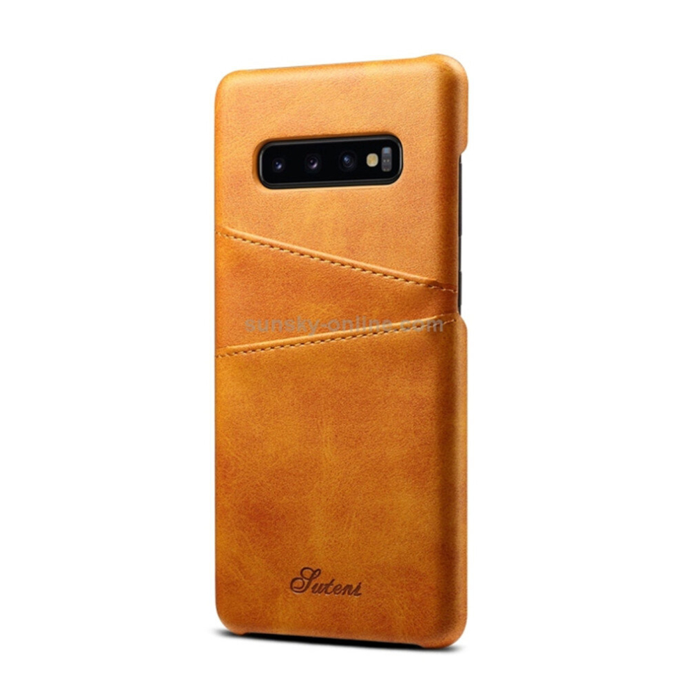 Suteni Calf Texture Protective Case For Galaxy S10 Plus, With Card Slots 8881471533578