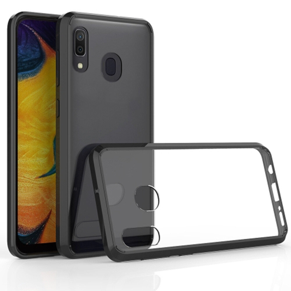2 Pcs Scratchproof Tpu + Acrylic Protective Case For Galaxy A20 / 30(Black) Black 8881471532649