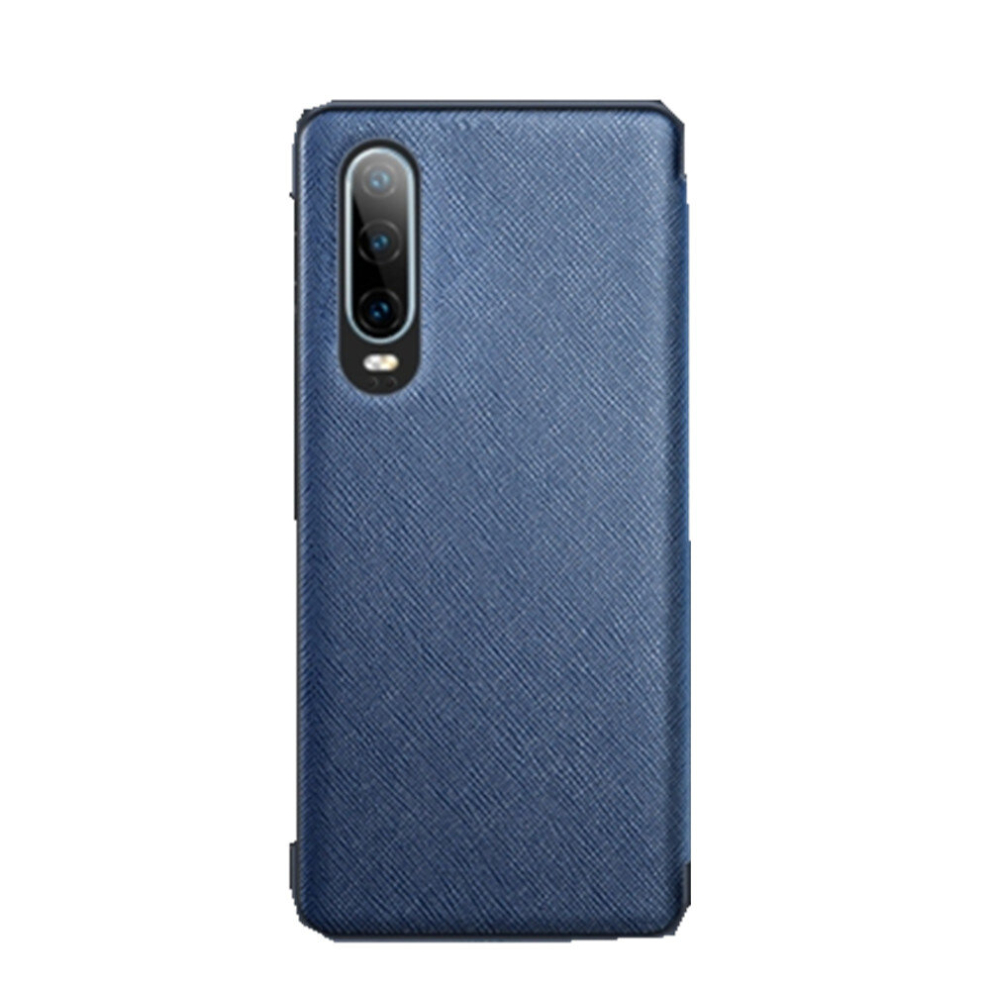 Cross Texture Horizontal Flip Leather Case For Huawei P30, With Call Answering Function & Sleep / Wake-Up (Blue) Blue 8881471532403