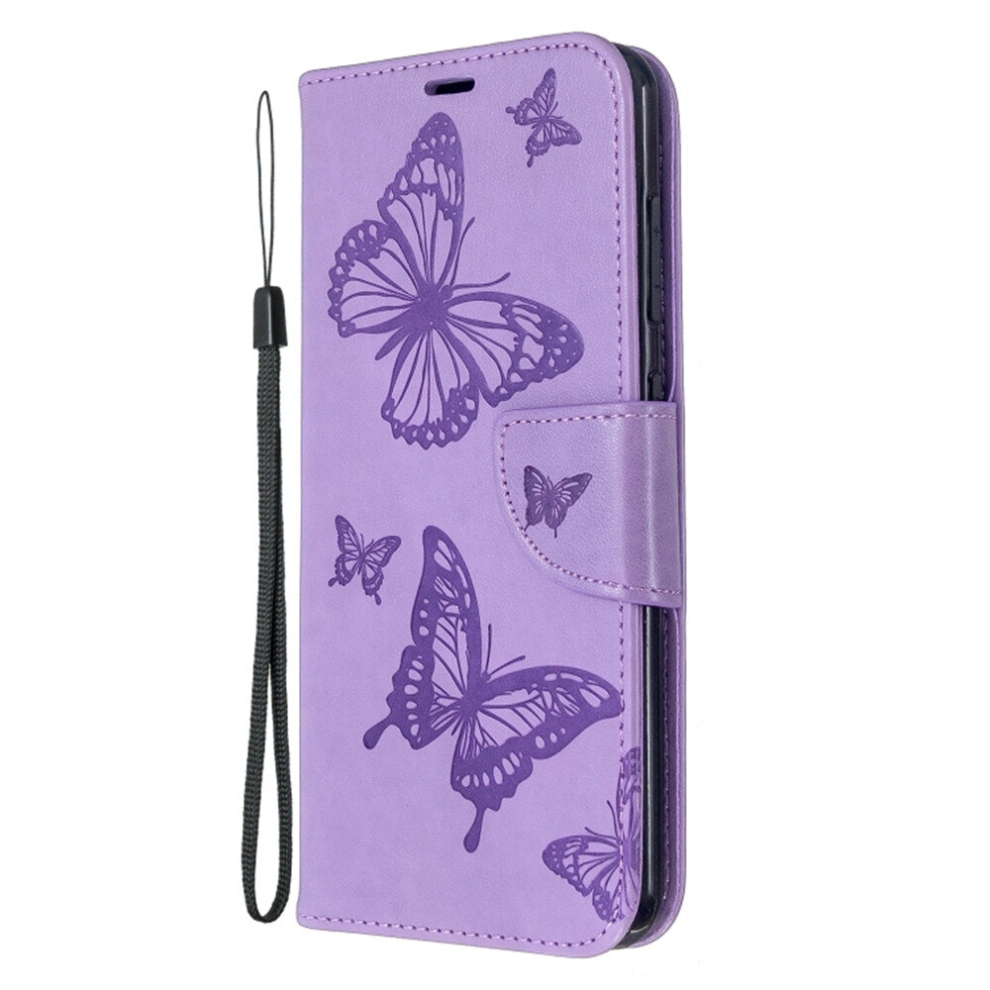 For Nokia 6.2 / 7.2 Embossing Two Butterflies Pattern Horizontal Flip Pu Leather Case With Holder & Card Slot & Wallet & Lanyard(Purple) Purple 8881471529243