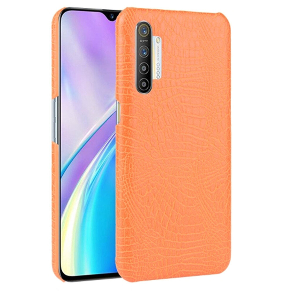 2 Pcs For Oppo Realme Xt/X2 Shockproof Crocodile Texture Pc + Pu Case(Orange) Orange 8881471531765